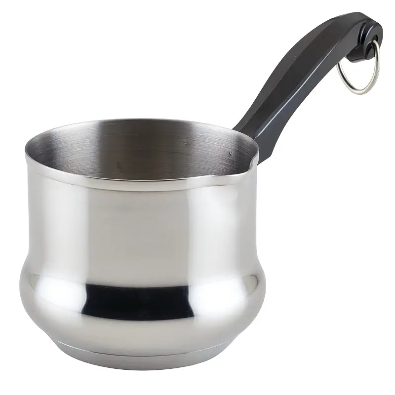 Farberware Classic Series Stainless Steel Butter Warmer Melting Pot | Easy pouring, stainless steel pot for melting butter and heating milk, small pot, spout, dishwasher safe, oven safe