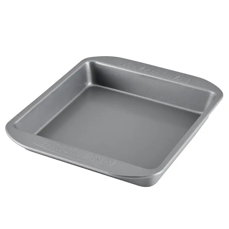 Farberware Nonstick Bakeware 9x9 Baking Pan, Square Cake Pan, Gray | Even baking and quick cleanup, square baking pan, heavy-duty metal baking pan, 450F oven safe, 9x9 baking pan for oven