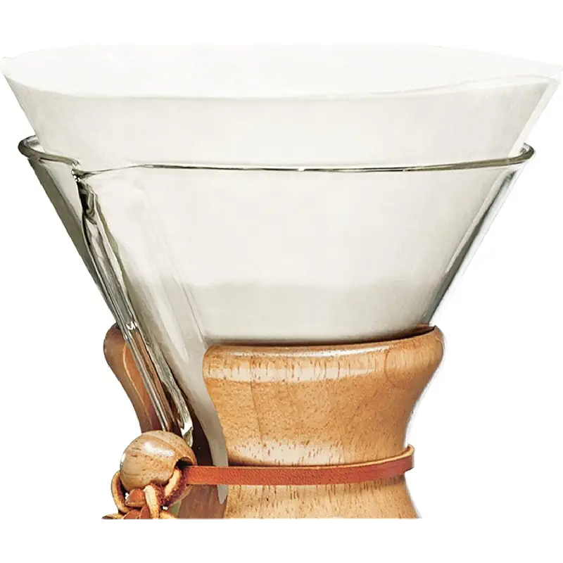 Chemex Bonded Filter - Circle - 100 ct - Exclusive Packaging | 20-30% Thicker Paper, Made in USA, Compostable, Fits All Chemex Except CM-1