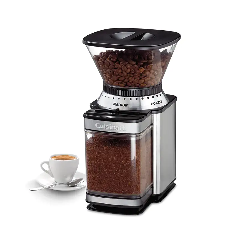 Cuisinart Electric Burr Coffee Grinder, 18-Position Selector, 4-18 Cups | Flat burr coffee bean grinder with 18 options, fine to coarse, & removeable, easy-to-clean 8 oz bean hopper, DBM-8P1