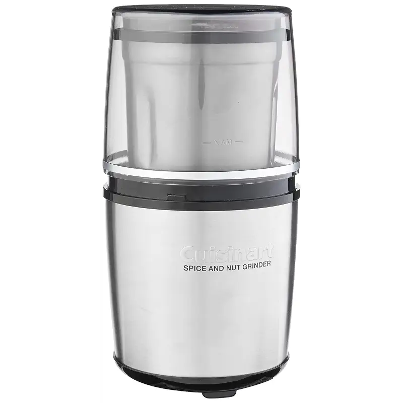 Cuisinart Spice and Nut Grinder, Push-Top Lid for On/Off, Dishwasher Safe | Electric grinder with heavy-duty motor, stainless steel blades, push-top operation & compact, easy-to-clean design, SG-10