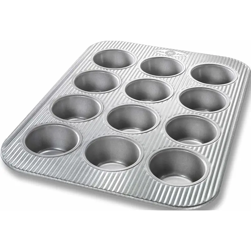 USA Pan Bakeware Muffin Pan, 12-Well, Aluminized Steel