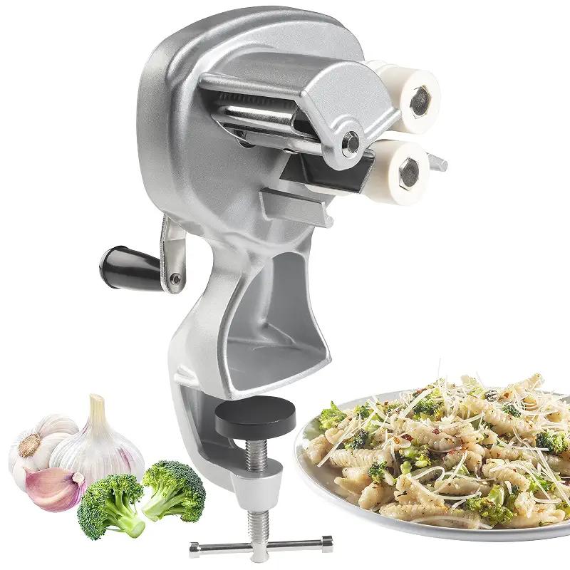 Cavatelli Maker Machine with Easy to Clean Rollers, Makes Authentic Gnocchi | Precision Cutter & Recipes Included, Homemade Pasta Set is Great for Italian Cooking, Kitchen Gift, Must Have Essential Tool