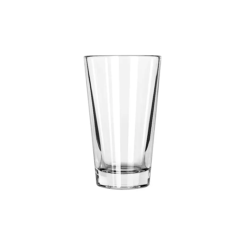 Libbey Glassware 15141 Restaurant Basics Cooler Duratuff Glass, 14 oz. (Pack of 24) | Glassware, Restaurant Basics, 3.5" Top Diameter x 2.375" Bottom Diameter x 5.875" Height