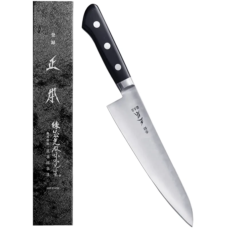 MASAMOTO VG Japanese Chef Knife 8.3" (210mm) Gyuto Professional Chef's Knife, Ultra Sharp Japanese Stainless Steel Blade, Duracon Handle, Made in JAPAN