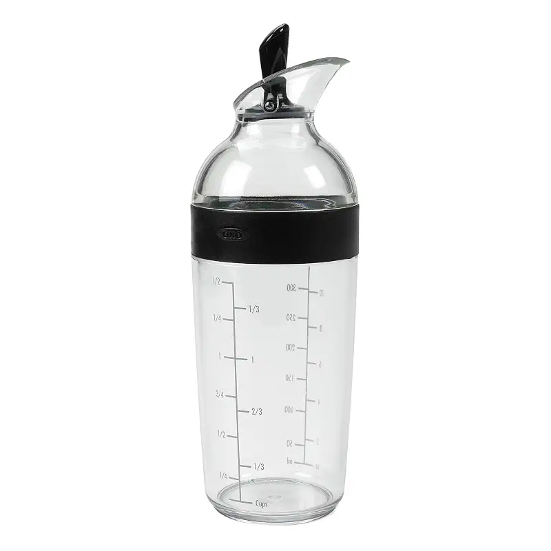OXO Good Grips Salad Dressing Shaker - 1.5 Cup | One-Handed Lever for Pouring, Wide Opening for Easy Fill, Ideal for Mixing, Serving & Storing Dressings, Sauces and More
