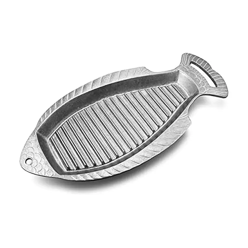Wilton Armetale Gourmet Grillware Fish Griller Pan - Heat Safe to 1000°F, 18.75 x 8.5 Inches - Cookware for Grill, Stovetop, Oven, Camping, Tailgating