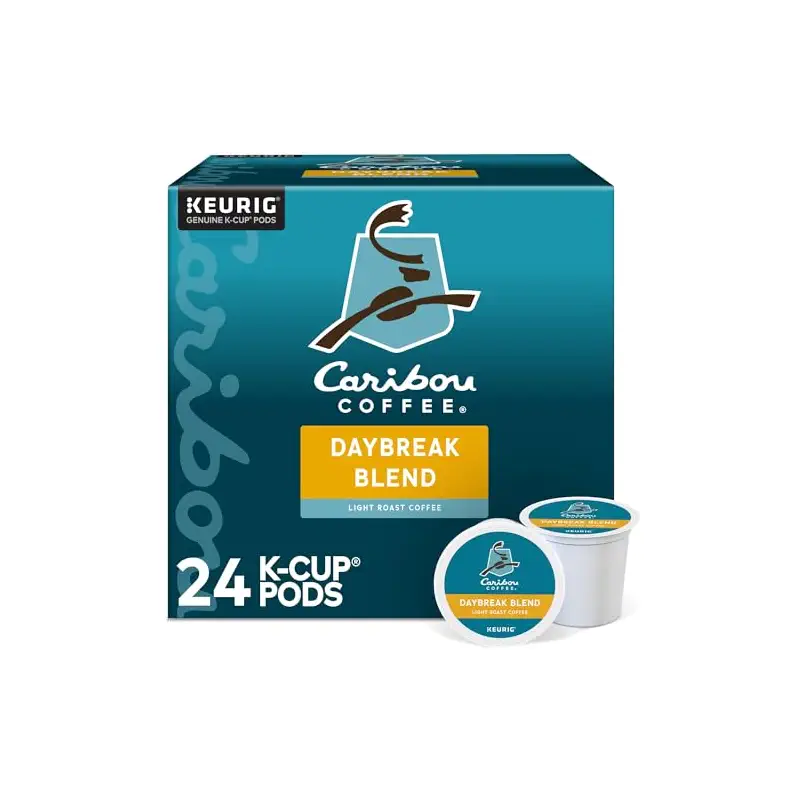 Caribou Coffee Daybreak Morning Blend, Single-Serve Keurig K-Cup Pod, Light Roast Coffee, 24 Count