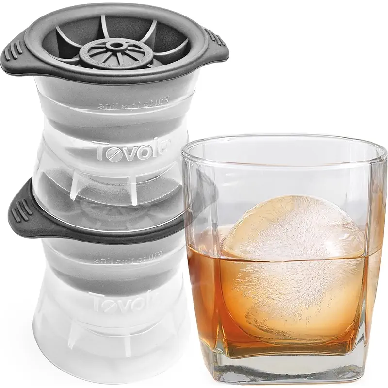 Tovolo Craft Ice Sphere Molds for Whiskey & Cocktails, Set of 2, Large