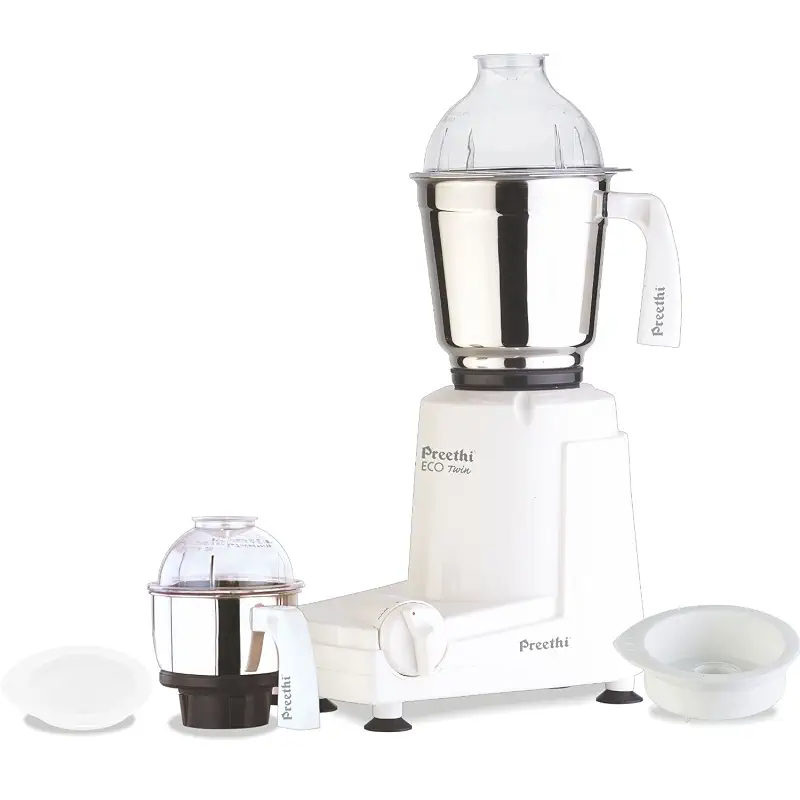 Preethi Eco Twin Jar Mixer Grinder, 550-Watt