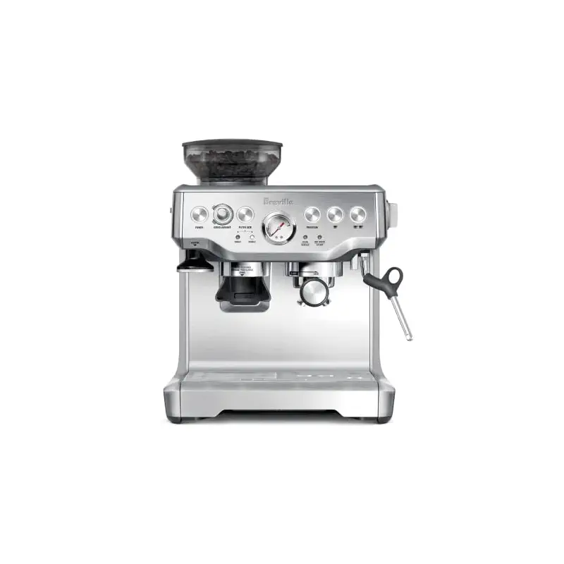 Breville BES870XL Barista Express Espresso Machine, Brushed Stainless Steel | Craft café-quality espresso shots, lattes and cappuccinos at home with this manual coffee maker with built-in grinder
