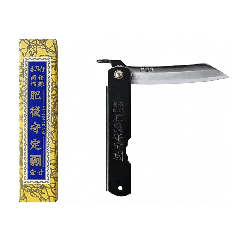 Higo no Kami 7 Pocket Knife by Nagao Seisakusho, Parkerized Black Satin Finish