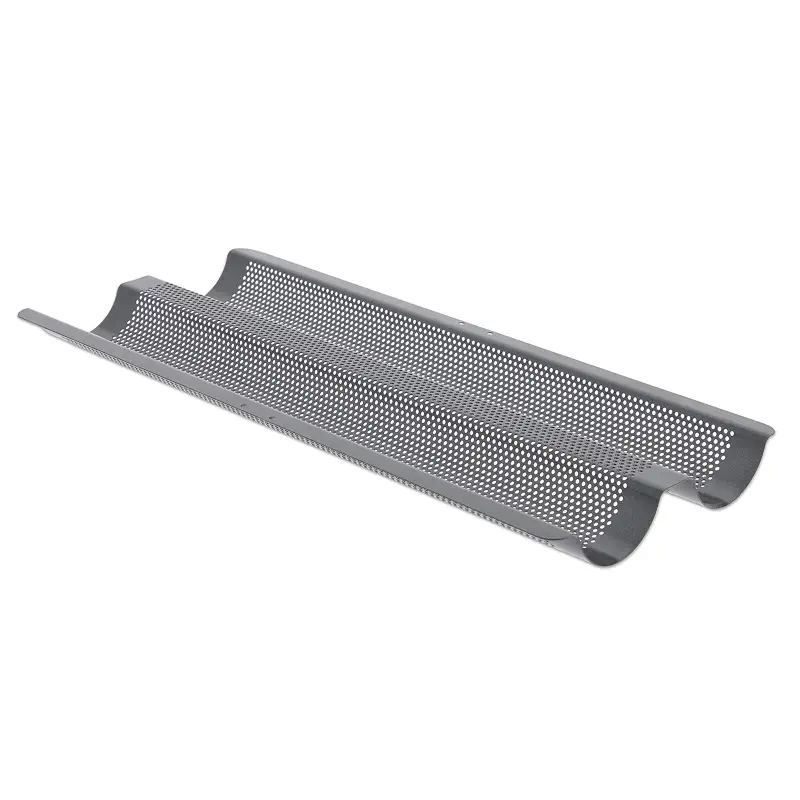 de Buyer Baguette Pan - Creates 2 Perfectly Crispy, Golden Baguettes - Nonstick & Easy to Use - Naturally Non-Stick Finish