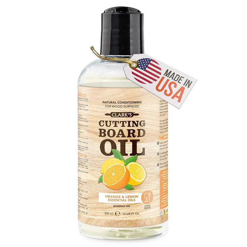 Cutting Board Oil 12 oz, Food Grade Mineral Oil Added Orange Lemon Scent | Mineral Oil for Wood Cutting Boards, Butcher Blocks, Utensils, Lubricant for Knives. Soak for 2-3 Hours for Optimal Finish