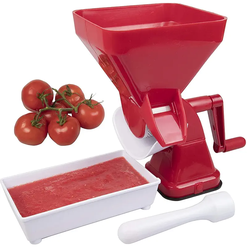 Tomato Strainer, Easily Juices w No Peeling Deseeding or Coring Necessary | Suction Cup Base, Food Mill Press- Make Homemade Pasta Sauces, Fresh Salsa Potato Puree- Easy to Use, Cooking Supplies Gift