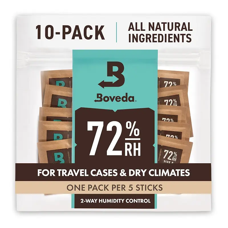 Boveda 72% Humidity Control, Size 8 for Travel or Dry Environment, 10-Pack