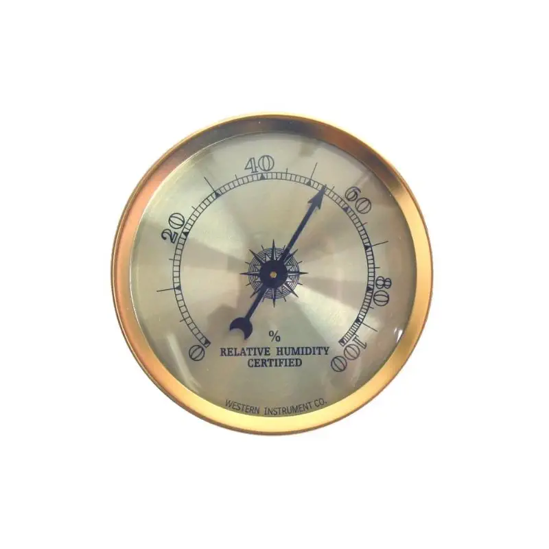 Cigar Oasis Analog Hygrometer and Humidity Sensor - High Precision Humidity Monitor for Reliable Cigar Humidor Care and Maintenance