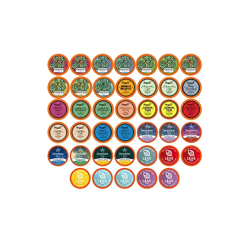 Two Rivers Assorted Tea Sampler Variety Pack for Keurig K-Cup Brewers, 40 Count