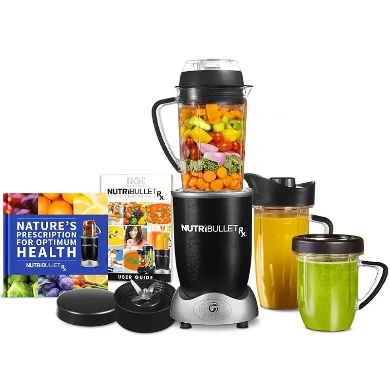 nutribullet Rx Blender, Hot and Cold Blender, 1700W, 1L Pitcher & 30oz Cup, Extractor Blade, Soups, Hot Liquids, and Sauces, Black, N17-1001