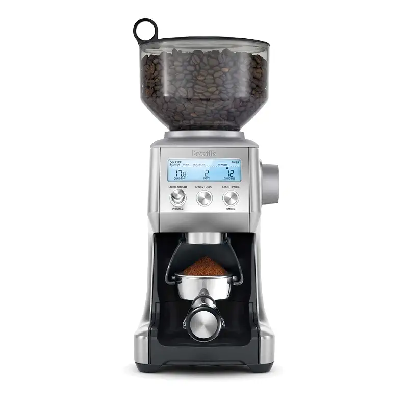 Breville BCG820BSS Smart Grinder Pro, Brushed Stainless Steel | Grind coffee and espresso beans precisely with programmable conical burr grinder including 60 settings for any brew method