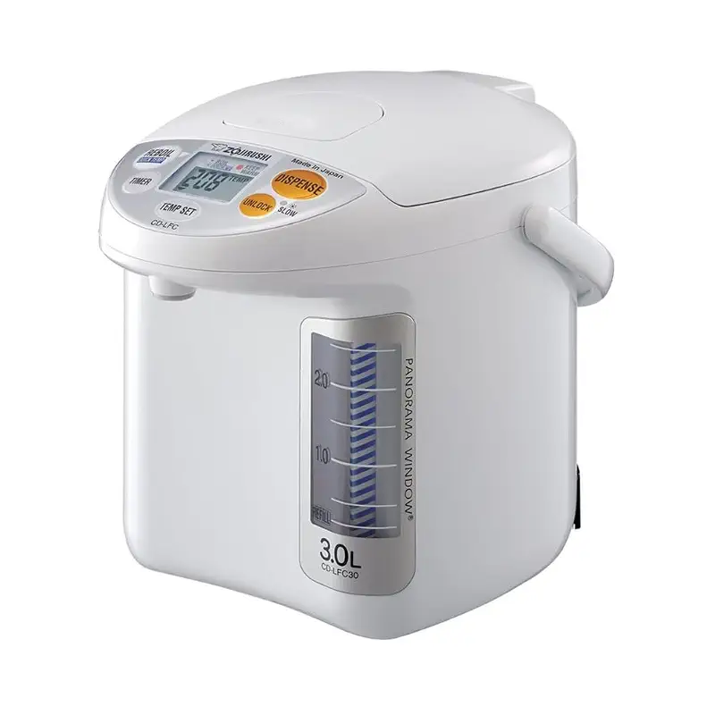 Zojirushi CD LFC30 Micom Water Boiler and Warmer, 3.0 L, 101 Oz (White) | 3.0 L, Panorama Window Level Gauge, Micom Control with 4 Keep-Warm Temps, One-Touch Dispensing, (101 Oz)