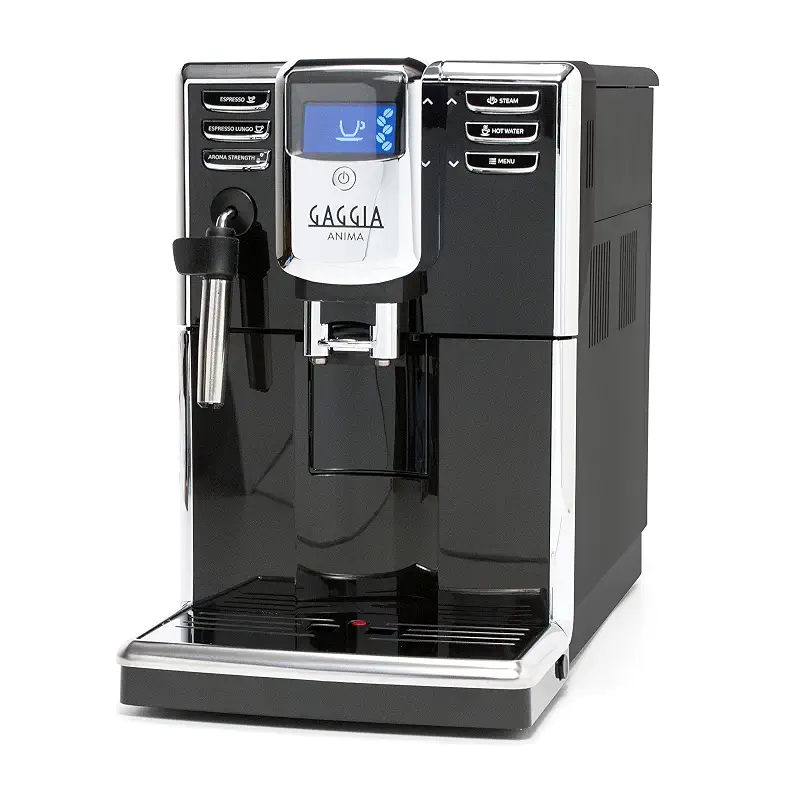 Gaggia Anima Coffee and Espresso Machine, Includes Steam Wand for Manual Frothing for Lattes and Cappuccinos with Programmable Options,Black