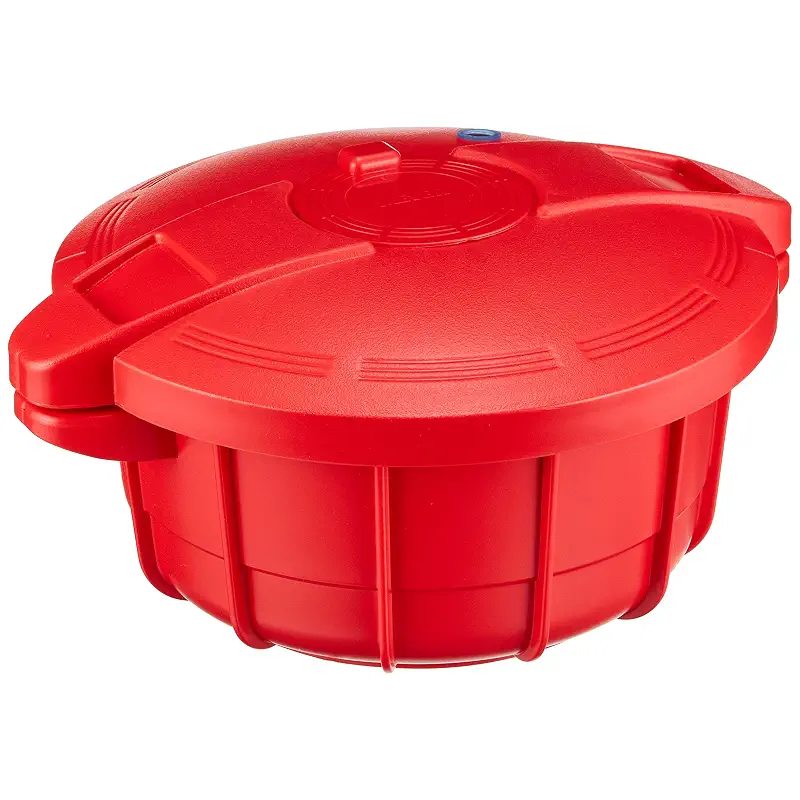 Meyer MPC-2.3IR Microwave Pressure Cooker, 0.6 gal (2.3 L), Polypropylene, Easy Cooking, Time-saving, Italian Red "Microwave Pressure Cooker"