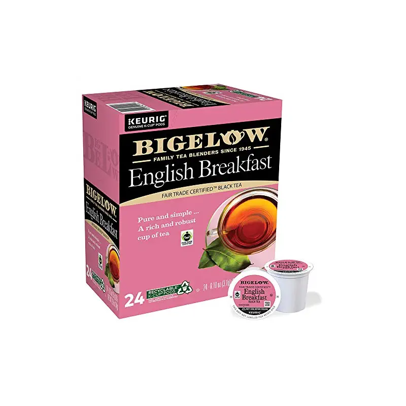 Bigelow Tea English Breakfast Black Tea Keurig K-Cup Pods, Caffeinated Tea Keurig Tea Pods, 24 Count Box (Pack of 1)
