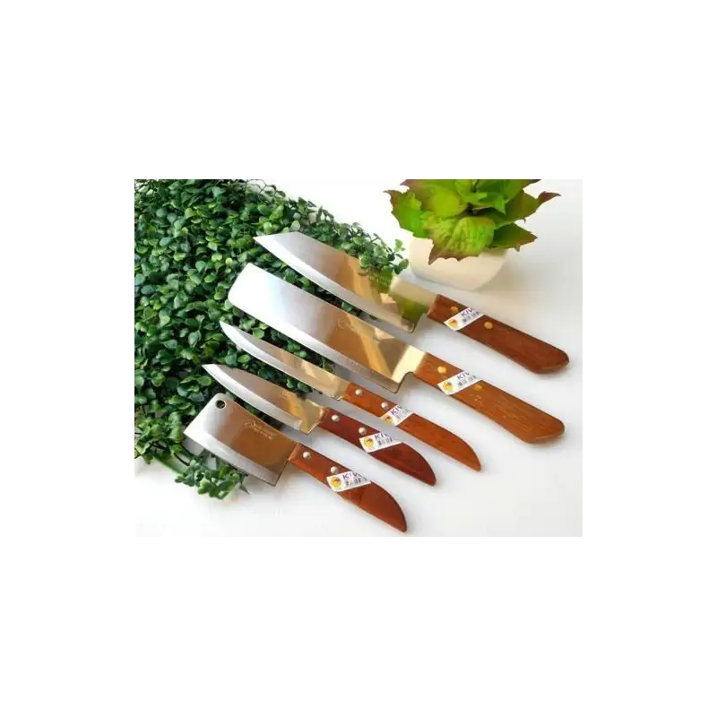 SET 5 CHEF KNIFE KITCHEN KNIVES STAINLESS STEEL VINTAGE CUTLERY KIWI BLADE SHARP