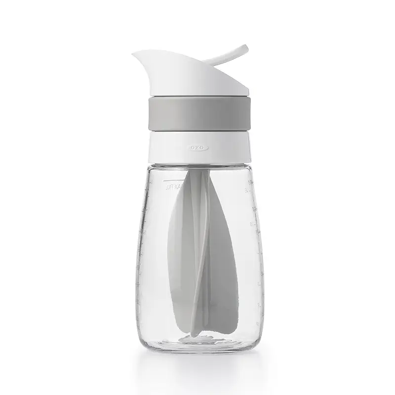 OXO Good Grips Twist & Pour Salad Dressing Mixer | Mix and Serve Salad Dressing, 14 oz Capacity, Pour Spout, Recipe Markings, Ideal for Homemade Dressings, Dishwasher Safe