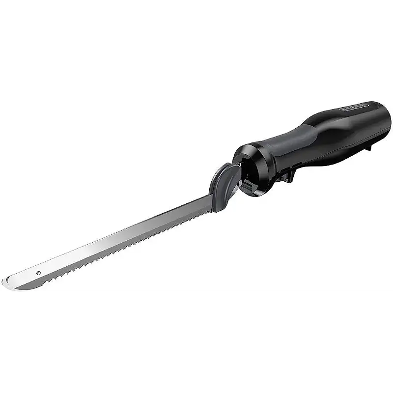 Black+Decker Comfort Grip Electric Knife with 7-Inch Stainles Steel Blades & Safety Lock Button, Ideal for Carving, Slicing & Cutting Meats, Turkey Bread & Craft Foam, Dishwasher Safe