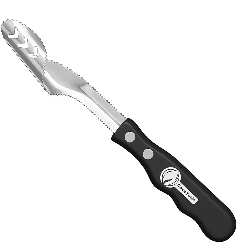 Cave Tools Jalapeno Pepper Corer and Deseeder to Peel or Slice Off Bell, Banana, or Chili Pepper Tops/Stems For Roasting Poppers on Grill, Smoker, or Oven - Kitchen and BBQ Accessories
