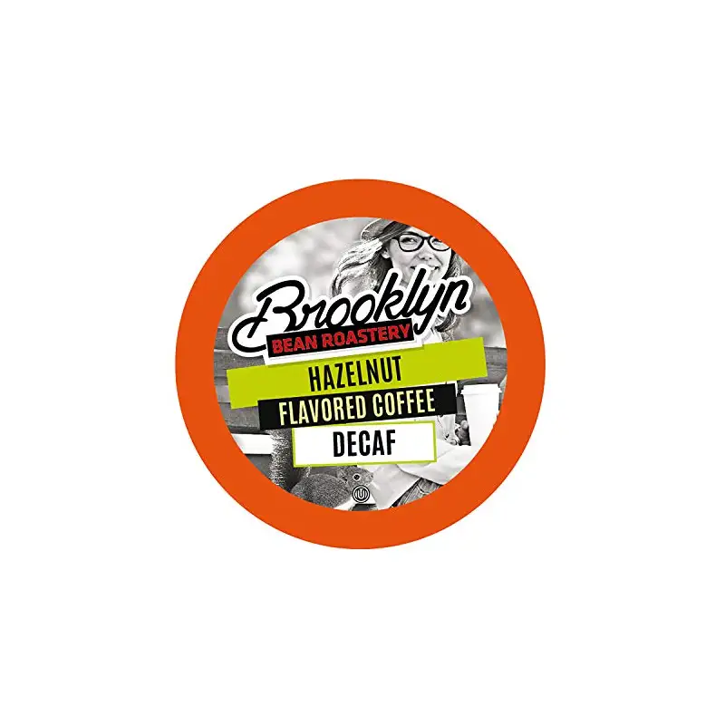 Brooklyn Beans Coffee Pods, Hazelnut Decaf - Compatible with Keurig K Cup Brewers Including 2.0 Machines, 40 Count, Deliciously Nutty Flavor