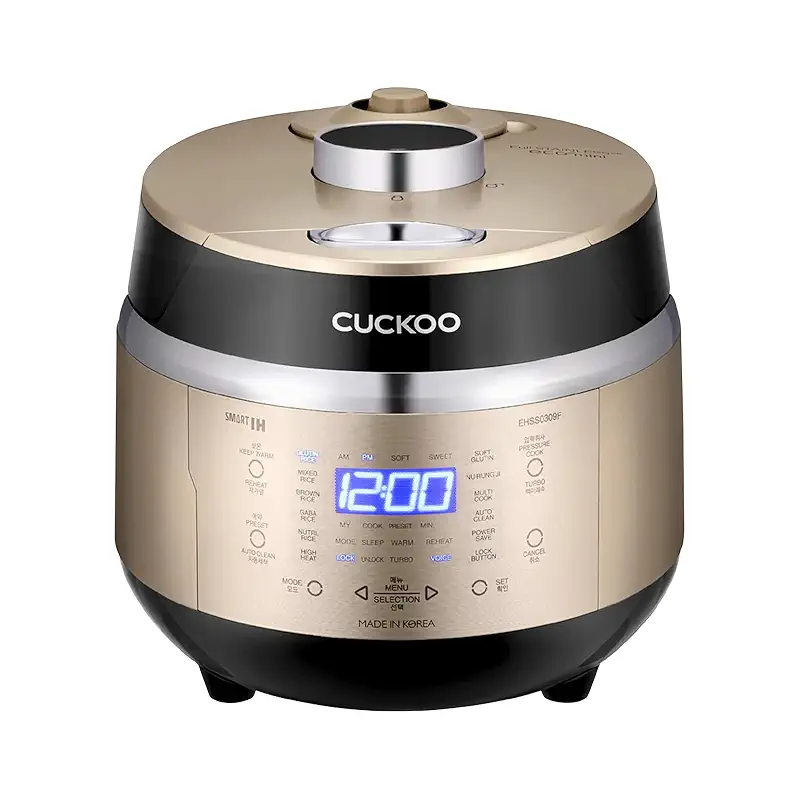 CUCKOO High Pressure Induction Rice Cooker, 6-Cup Cooked, CRP-EHSS0309FG | Small 3-Cup Uncooked Capacity, Nonstick Inner Pot, 17 Cooking Modes, 17-22 Minute Turbo White Rice, Auto Clean, Made in Korea