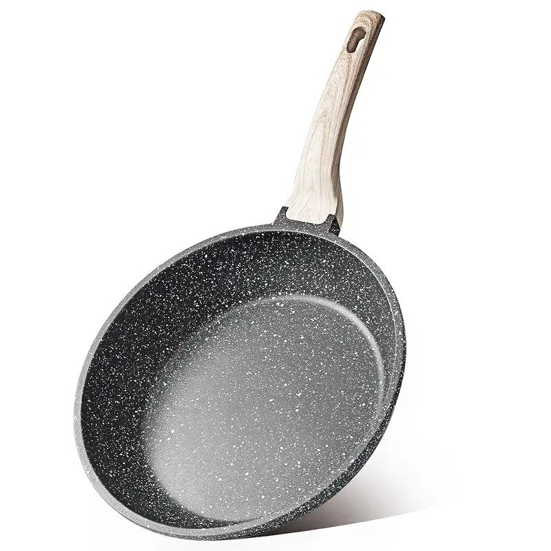 CAROTE Nonstick Frying Pan, 8 Inch Classic Granite Skillet | Kitchen Healthy Non Toxic Stone Cookware,All-Stovetop Compatible, Cool Handle, Easy to Clean, PFOA Free