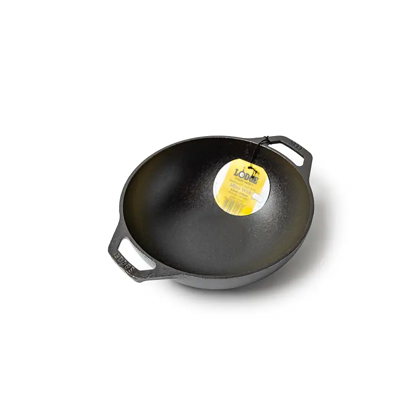 Lodge Pre-Seasoned Cast Iron Stir Fry Mini Wok, PFAS-Free, 9 Inches | PFAS-Free Cast Iron Wok for Stir Fry, Searing & Everyday Cooking, Oven & Stovetop Safe, Non-Toxic & Durable