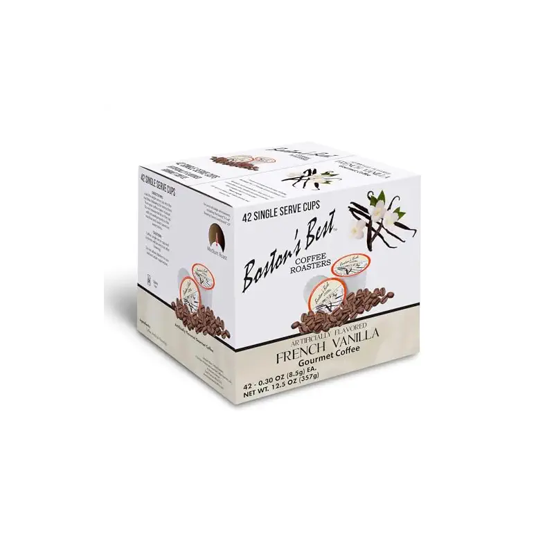 Boston’s Best – French Vanilla Flavored – Medium Roast – Single Serve Coffee Pods, Compatible with Keurig Brewers – 42 Pods