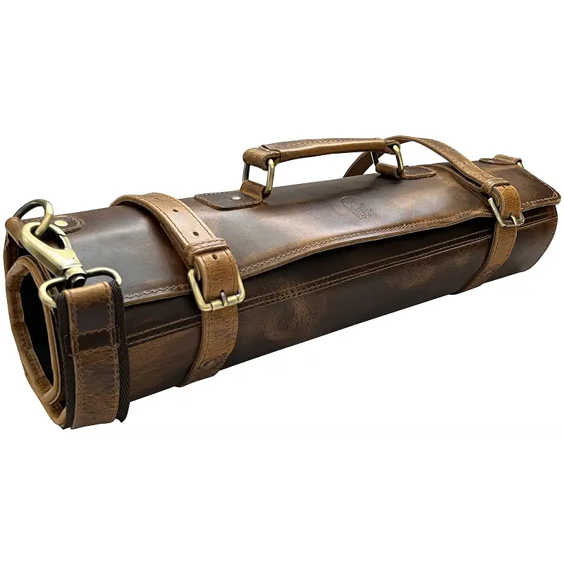 Rustic Town Genuine Leather Chef Knife Roll All Purpose Chef Roll