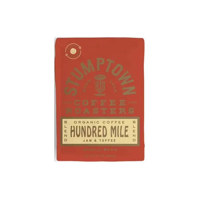 Stumptown Coffee Roasters, Medium Roast Organic Whole Bean Coffee, 100% Arabica Coffee - Hundred Mile 12 Ounce Bag with Flavor Notes of Jam and Toffee