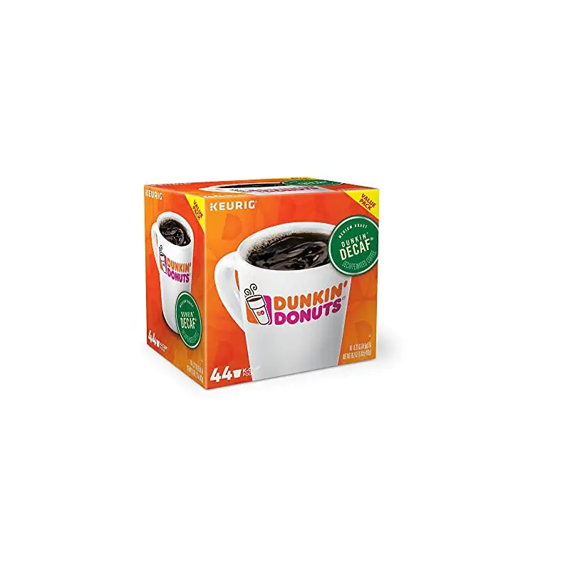 Dunkin' Donuts Decaf Keurig® Single-Serve K-Cup® Pods, Medium Roast, Box of 44 K-Cup® Pods