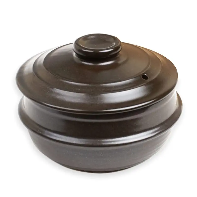 Crazy Korean Cooking Dolsot Korean Stone Bowl with Lid (No Trivet) (Size 4)
