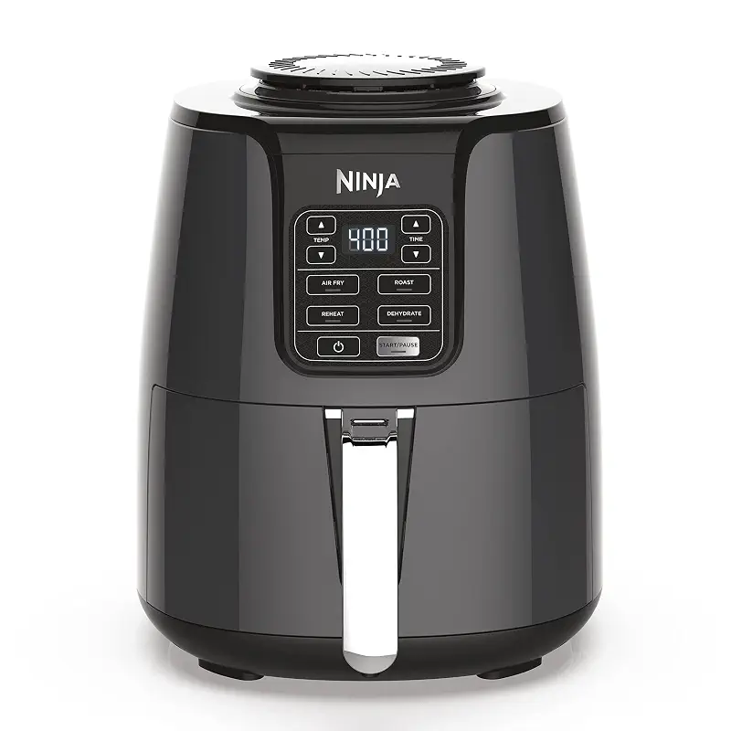 Ninja Air Fryer, 4 Qt Capacity, 4-in-1 Crisp, Roast, Reheat, and Dehydrate, Dishwasher Safe Parts, 105°F-400°F, 1550 Watt, Grey, AF101 | Crisps, roasts, reheats, dehydrates, 1550W, High-gloss finish, Fits 2 lbs fries, Dishwasher-safe