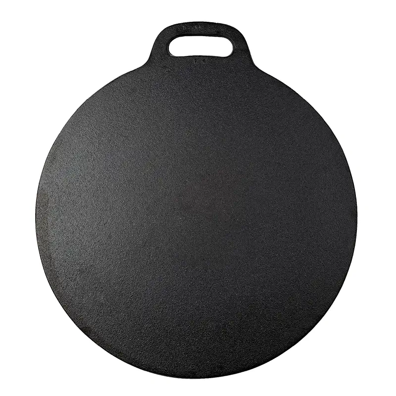 Victoria 12-Inch/30.5-Centimeter Cast Iron Tawa Dosa Pan, Cast Iron Pizza Pan and Crepe Pan with Loop Handle, Seasoned with Flaxseed Oil, Made in Colombia