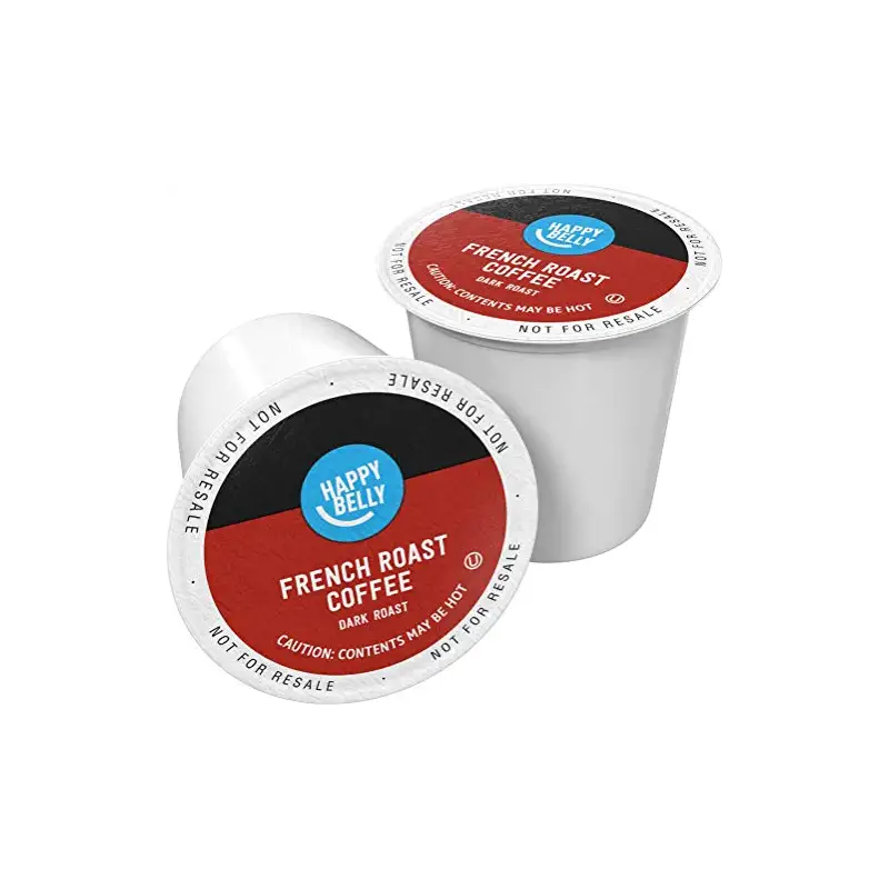 Amazon Brand - Happy Belly Dark Roast Coffee Pods, French Roast, Compatible with Keurig 2.0 K-Cup Brewers, 100 Count