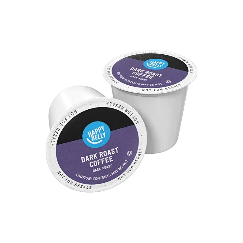 Amazon Brand - Happy Belly Dark Roast Coffee Pods, Compatible with Keurig 2.0 K-Cup Brewers, 100 Count