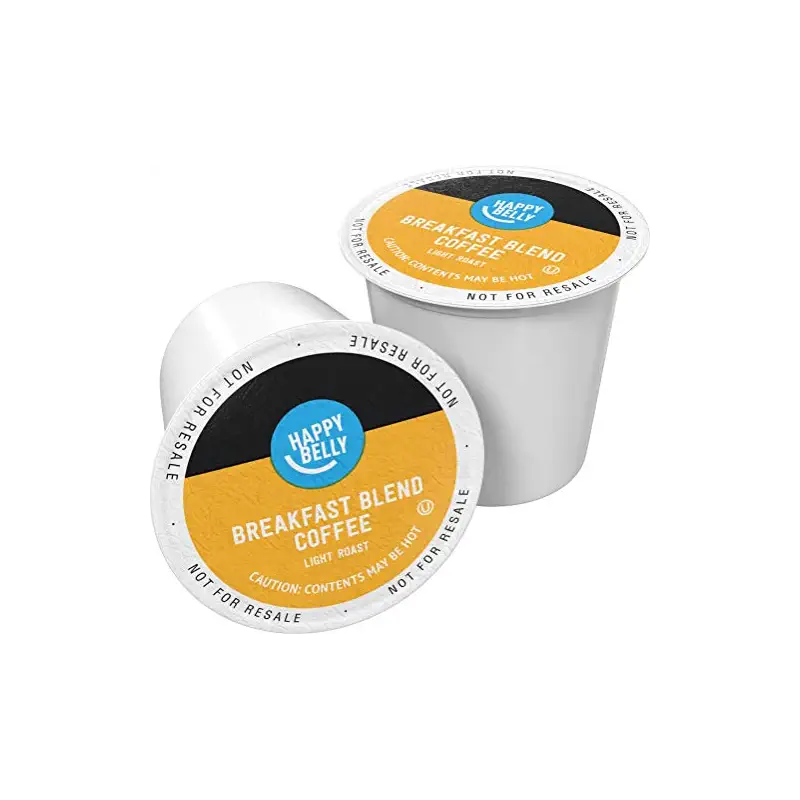 Amazon Brand - Happy Belly Light Roast Coffee Pods, Breakfast Blend, Compatible with Keurig 2.0 K-Cup Brewers, 100 Count