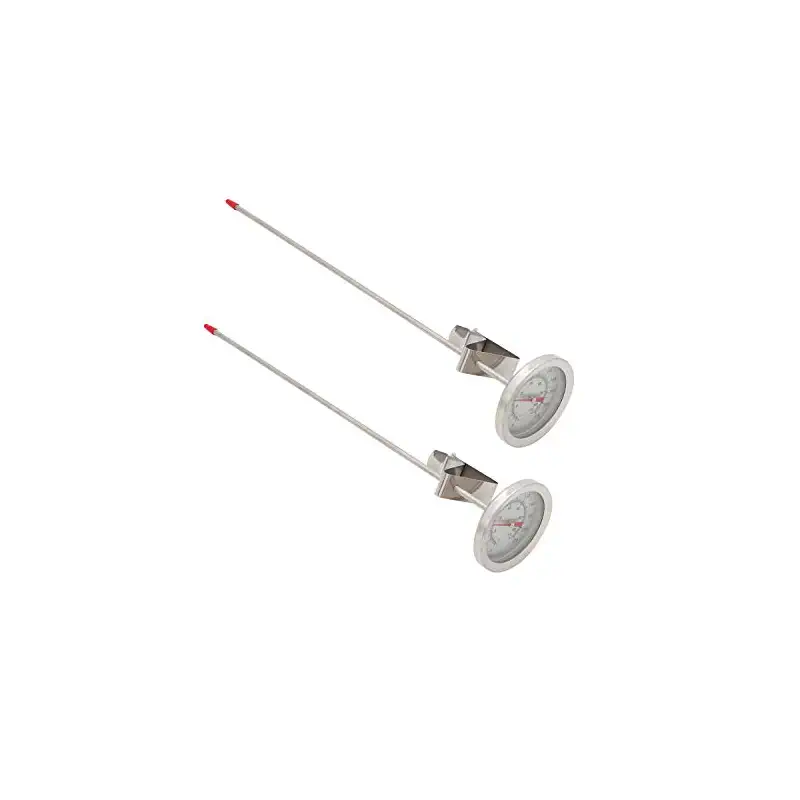 Homebrew Kettle Clip On Thermometer,Dial Thermometer,12" Stainless Steel Stem Meat Cooking Thermometer