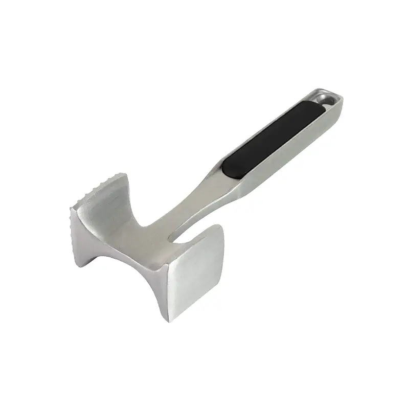 KitchenAid Gourmet Multi Sided Meat Tenderizer for Pounding Meats, Nuts, Shellfish, ect, Hang Hole for Easy Storage, Hand Wash, One Size, Black