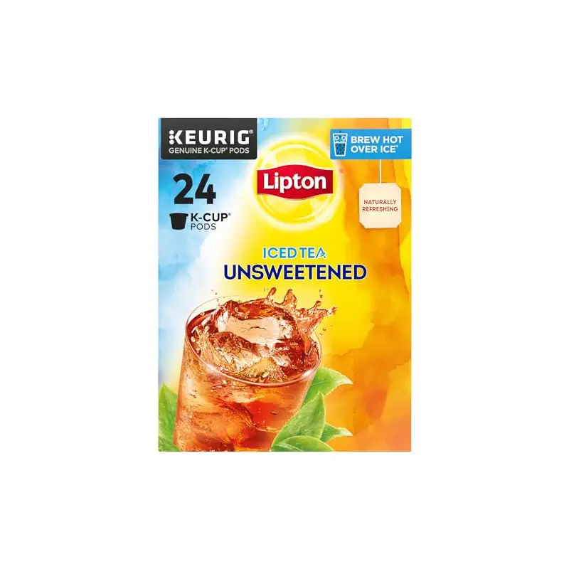 Lipton Iced Tea K-Cups, Unsweetened Black Iced Tea, 24 Total K-Cup Pods | K-Cups
