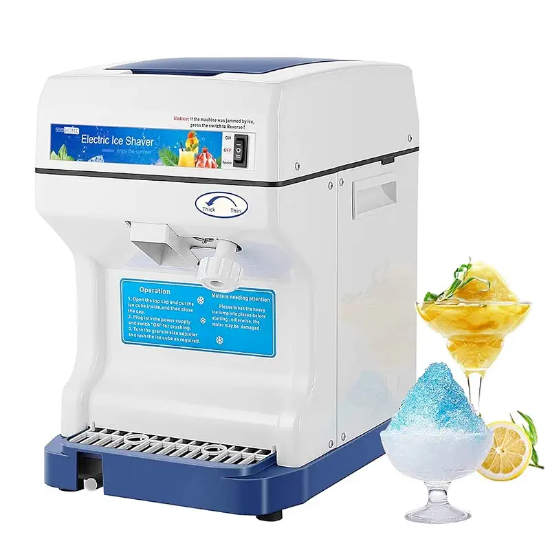 VIVOHOME Electric Ice Crusher Shaver 265lbs/hr Blue | Snow Cone Maker Machine for Home and Commercial Use